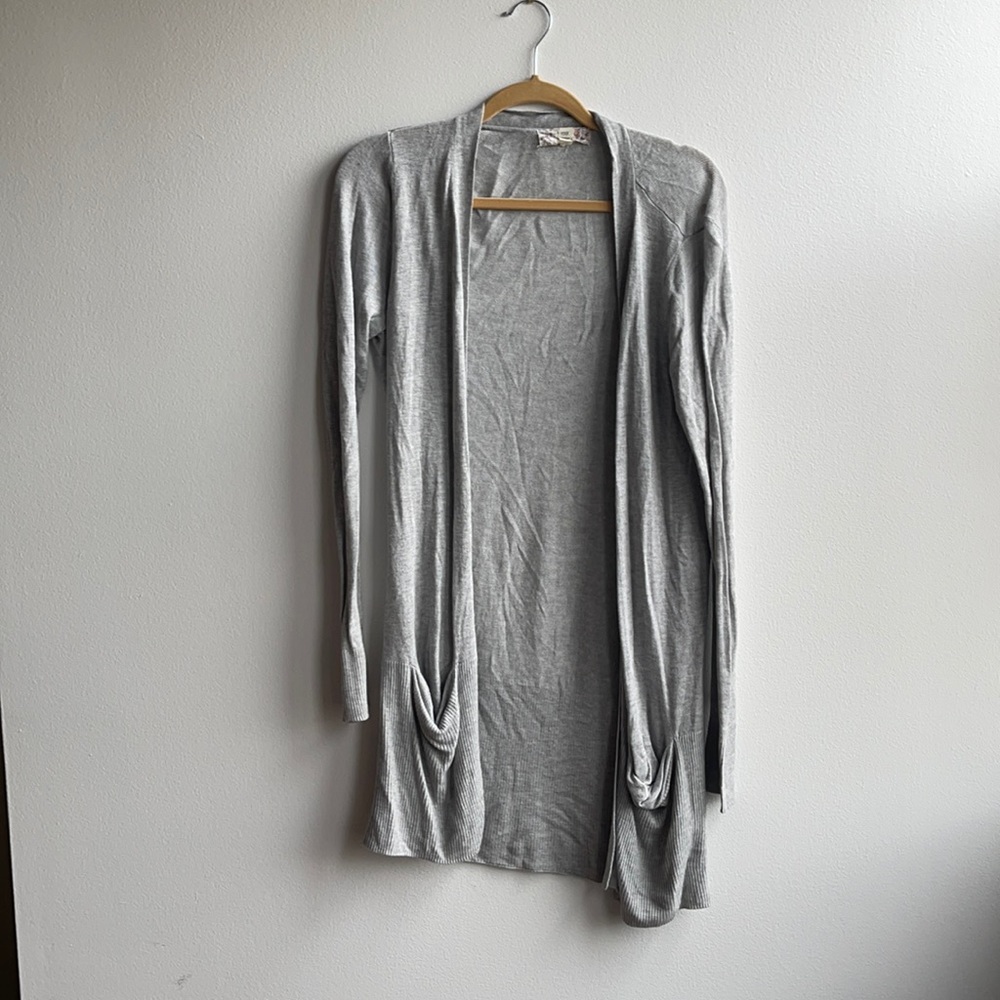 Grey Cardigan Sz S Lightweight
